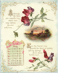 1898 Longfellow Beautiful Calendar - 12 Pages of Ephemera
