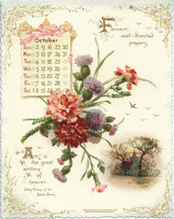 1898 Longfellow Beautiful Calendar - 12 Pages of Ephemera