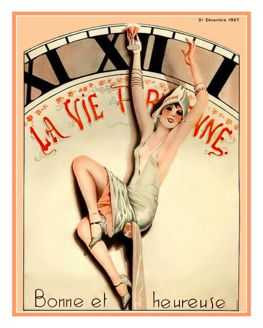 1927 La Vie Happy New Year 8x10 Print