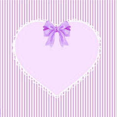 Lavender Eyelet Heart on Lavender Stripes 12x12 Scrapbook Page, Frame or Background
