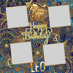 Leo 12x12 Scrapbook Page Printable - Add your Photos