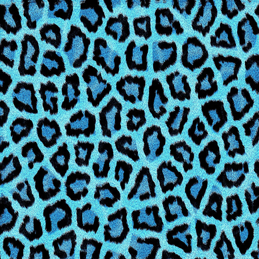 Leopard Blue Background Fur
