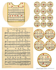 Sweetheart - "Let me call you Sweetheart - I'm in Love with you" Sheet Music, Journal Pocket and Circles