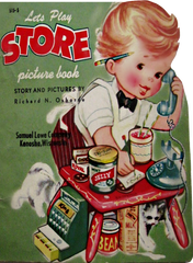 Lets Play Store Vintage Book Cover - Children's vintage ephemera
