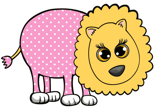 Pink Polkadot Lion