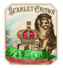 8X10 Printable "Scarlet Crown" Cigar Label - GREEN