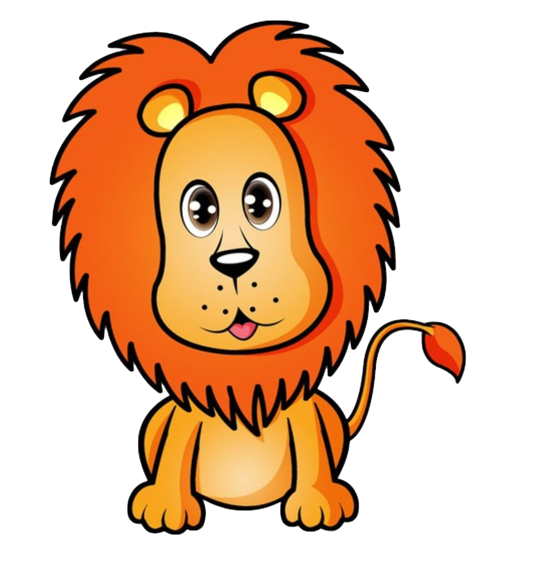 Lion cartoon image cute baby lion
