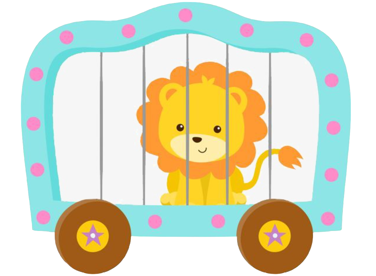 Baby Cute Circus Lion For Nursery or Baby Scrapbook