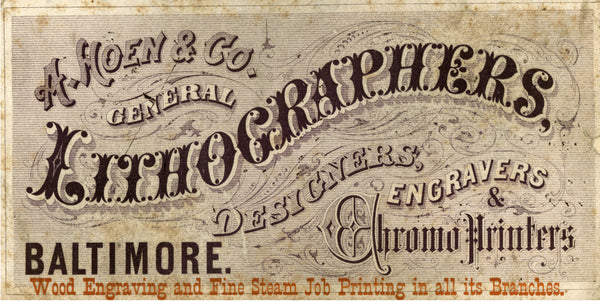 Lithographer Engravers Label - Ephemera