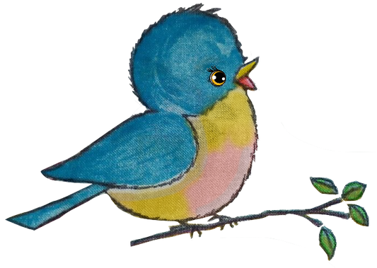 Bluebird on a Limb - Yellow