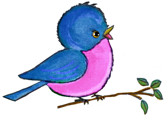 Bluebird on a Limb - Pink