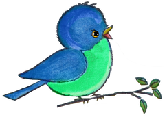 Bluebird on a Limb - Green