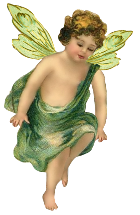 Beautiful Little Fairy - Vintage Fairy PNG image transparent back