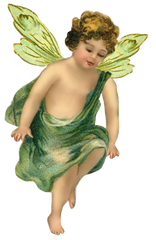 Beautiful Little Fairy - Vintage Fairy PNG image transparent back