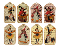 Halloween Little Witch Tags Printable