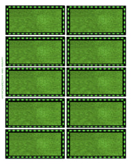 Green Blank Lunchbox notes/card, Place Cards or Tags with Checkered border