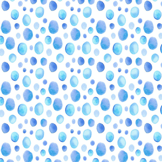Watercolor Blue Dots 12X12 Background