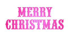 Merry Christmas Words in Pink set of 3 - 3 Separate Images