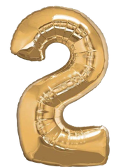 Gold Mylar Numbers Set & Happy Birthday Banner