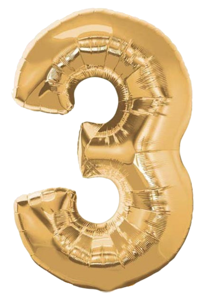 Gold Mylar Numbers Set & Happy Birthday Banner