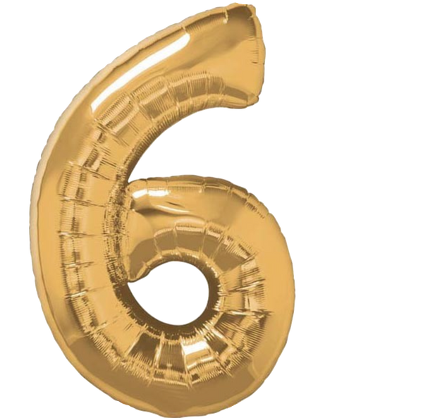 Gold Mylar Numbers Set & Happy Birthday Banner