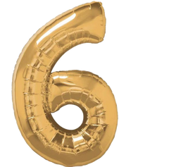 Gold Mylar Numbers Set & Happy Birthday Banner