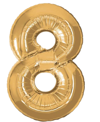 Gold Mylar Numbers Set & Happy Birthday Banner