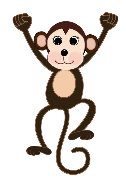 Monkey Boy Hanging  - PNG Clip Art