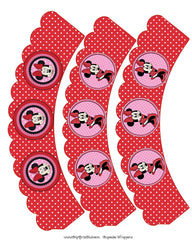 Minnie Mouse Red Polkadot Cupcake Wrappers