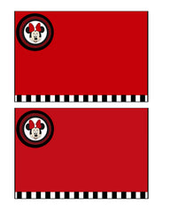 Minnie Mouse Red Card Set Printable