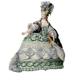 Marie Antoinette Paper Dolls - 3   - Red - Purple - Green  Clip Art