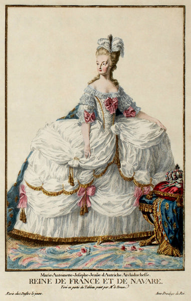 Marie Antoinette Gorgeous White Gown - Ephemera - Print - Printable
