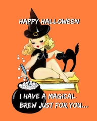 "Magical Brew" Halloween 8X10 Print