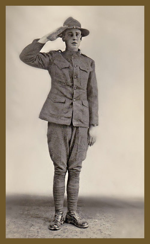 Military Salute Soldier Vintage Photo