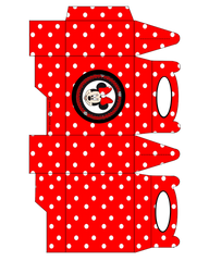 Minnie Mouse - Red Polkadot Box Just cut-fold-Glue!