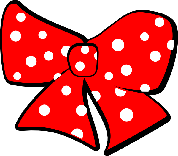 Red Polkadot Minnie Mouse Bow #1