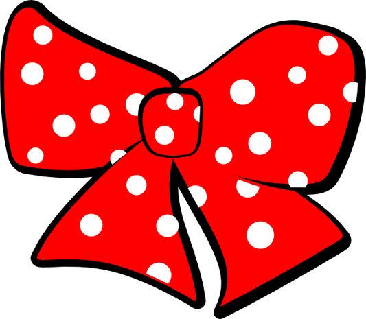 Red Polkadot Minnie Mouse Bow #1