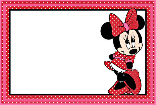 Minnie Mouse Red, Pink & Black Polkadot Sign
