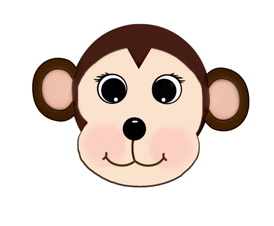 Monkey Head Boy - PNG Clip Art