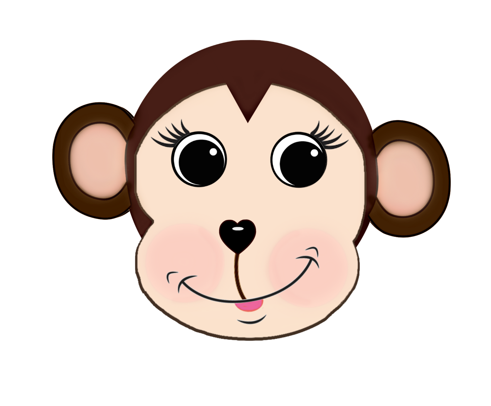 cartoon monkey head