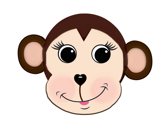 Monkey GIRL Head - PNG Clip Art