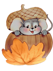 Mouse inside Acorn - Cutest little mouse