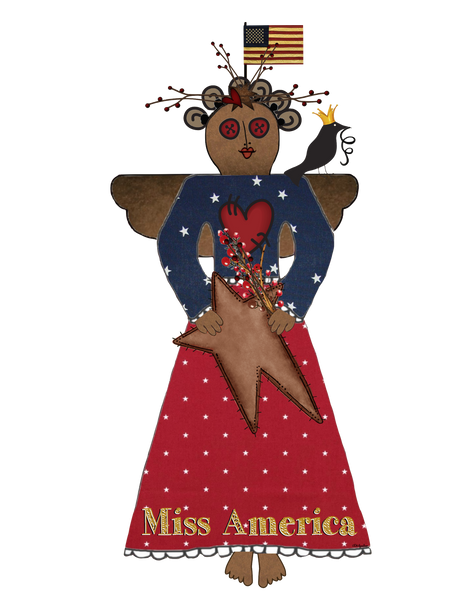 Miss America Primitive Clip Art