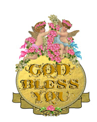 Cherubs "God Bless You" Print