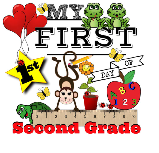 My 1st Day of Second Grade - Photo Prop - Print