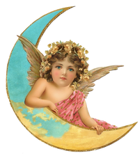 Vintage Angel Moon
