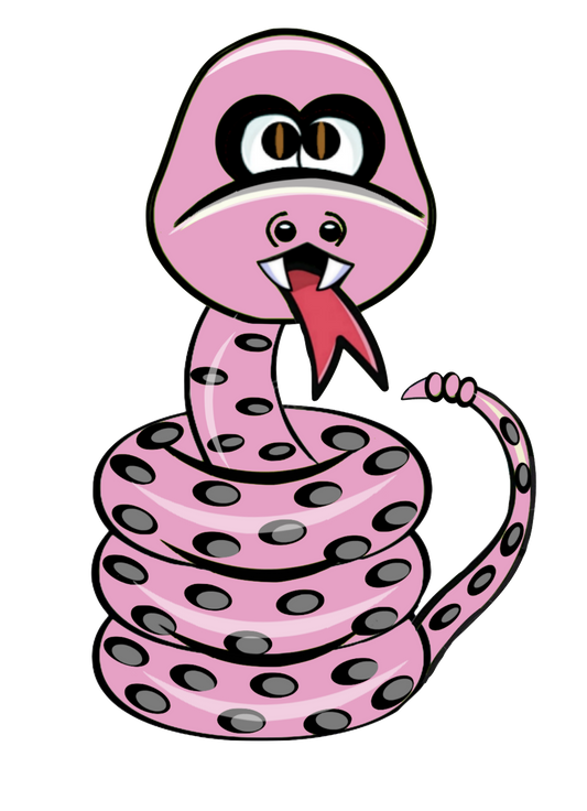 My Pink Spotted Snake Strike Pose