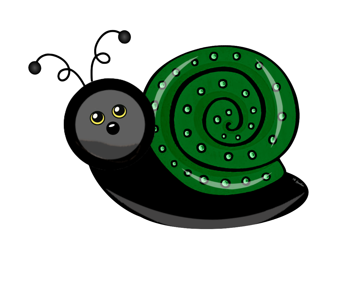 My Cute Snail - Black &Green