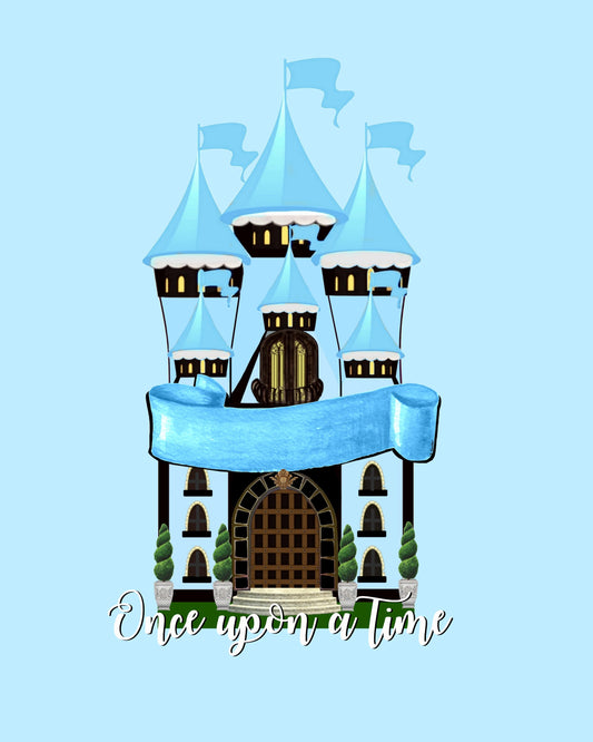 Once Upon A Time - Blue Castle to Personalize 8x10 Print