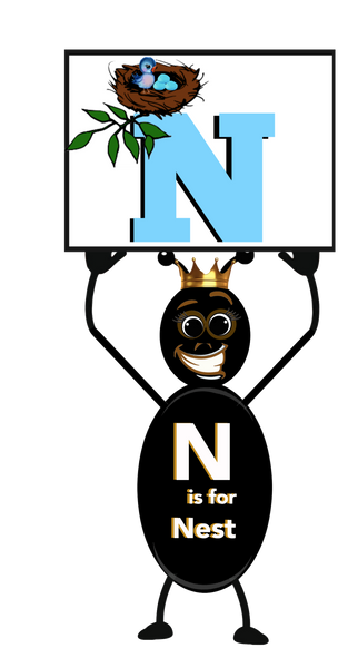 Alphabet - Letter N - Ant Alphabet Clip Art